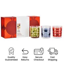 Orla Kiely Luxury Three Mini Candle Gift Set Fig Tree, Earl Grey, Geranium UK