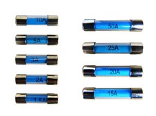 Electrical Glass Fuses Fast Quick Blow Fuses 20mm or 30mm Available in 1-50 Amp