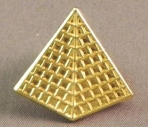 Pyramid pin badge - ., gold