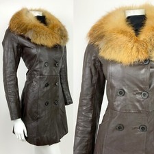 VTG 60s 70s BROWN CREAM FUR