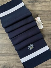 LACOSTE NAVY BLUE PEACOAT BADGE SCARF BNWT