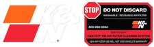 89-16063-2 K&N DECAL; STOP +