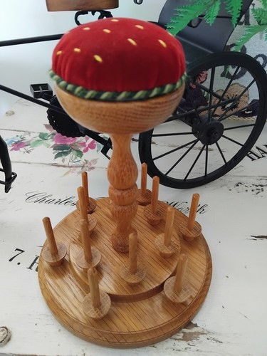 Vintage wooden bobbin - vintage,