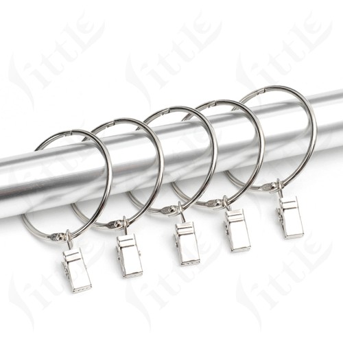 Metal curtain pole hooks - metal,