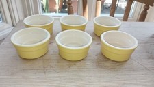 Cermer Ramikins 6 Yellow  9cm X 4cm Oven Microwave Safe