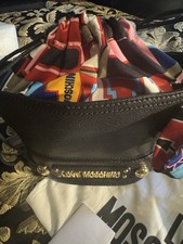 Love Moschino Handbag With Scarf Tie In Black Rrp £179.00 PRE OWED