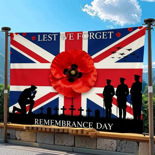 Remembrance day flag poppy - day,