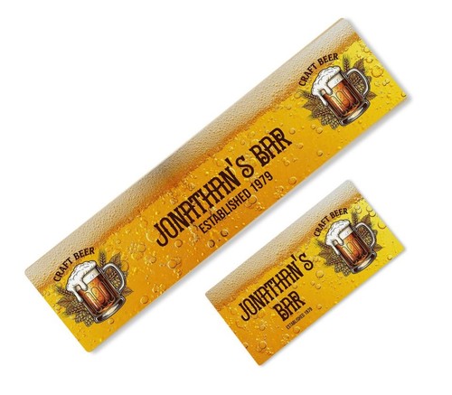 Personalised bar runner with - personalised,