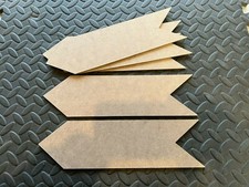 3 x Wooden MDF Plaques Arrows