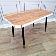 Retro Vintage Coffee Table Mid Century Modern Wood Effect Side - Atomic Formica