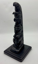 Haida Argillite Totem Pole with Stand