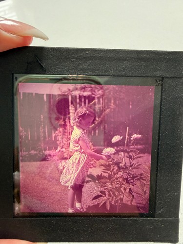 Vintage photo slide child girl - vintage,