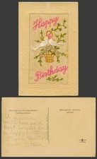 WW1 SILK Embroidered Old