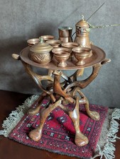 Cairo Ware Coffee Set Copper Tray Islamic Design Arabic Tea X 6 Cups