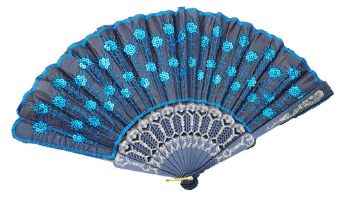 Blue sequins peacock - blue,