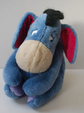 Disney Eeyore Plush Soft Cuddly Toy 12" Tall Pink Ears, Winnie The Pooh's Friend