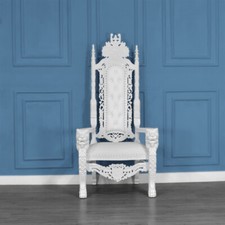 Throne Chair   -  French White