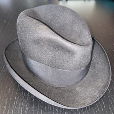 Herbert Johnson Indiana Poet hat swaine adeney size 55cm black trilby fedora