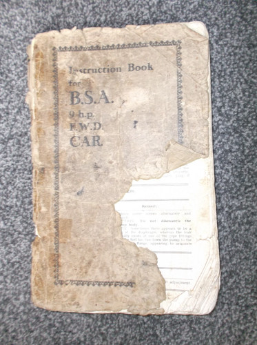 Vintage bsa 9hp fwd car - fwd,