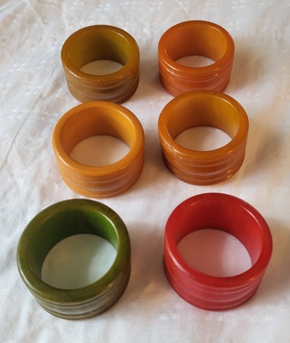 Bakelite napkin rings - bakelite, vintage