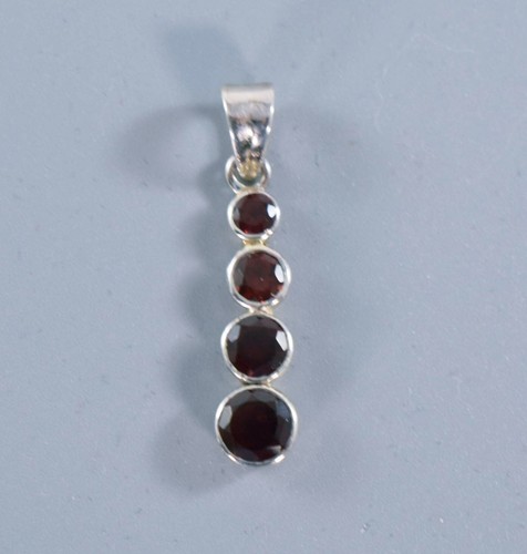 Silver gem set necklace - gem,