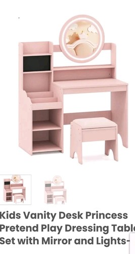 Kids vanity table chair set - table,