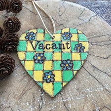 Handmade Toilet Engaged Vacant