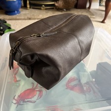 Cosmetic Travel Wash Bag New Unused Leather Look Baylis Harding