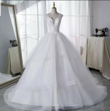 UK White Ivory A Line Bridal