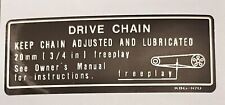HONDA VFR750RV 1997 DRIVE CHAIN CAUTION WARNING DECAL