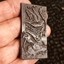 Letterpress Print Plate Birds X 3