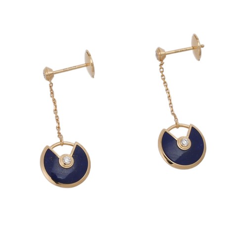 Cartier amulet earrings - cartier, lapis