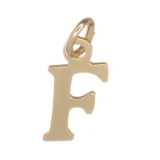 9ct Gold Pendant Charm Alphabet Initial Letter 375 Jewellery A-Z 17mm Gift
