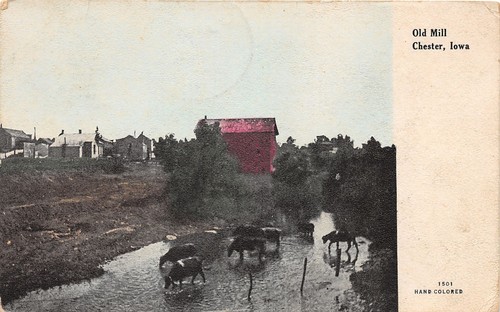 Chester iowa postcard - chester,