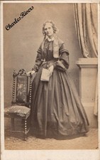 LONDON CDV LADY, DRESS, BONNET