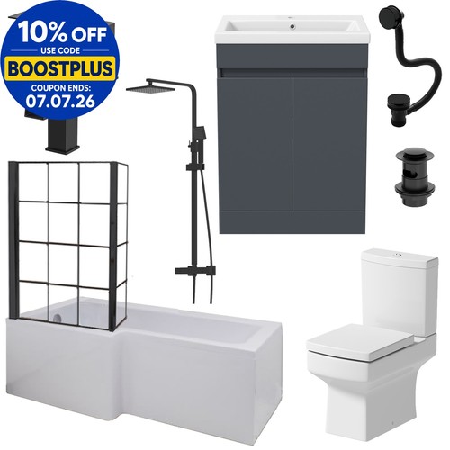 Complete bathroom suite black - complete,