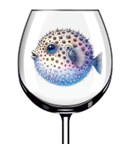 12x watercolor sea puffer - watercolor, fish