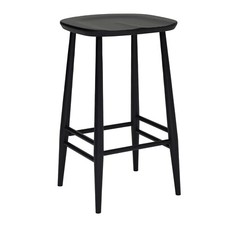 Ercol Utility Bar Stool in SB Black  W39cm D37cm H75cm  RRP £300