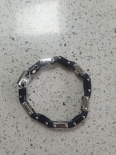 2x Henleys Mens Stainless Steel Link Bracelets