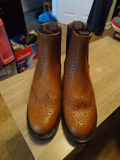 MINT NPS Tan Brogue Chelsea Boot Size UK8 - Worn Once - FREE P&P