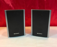 SONY SS-TS80 SATELLITE SUROUND LEFT & RIGHT SPEAKERS BLACK WITH SILVER TRIM
