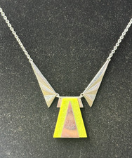 Antique Art Deco White Metal