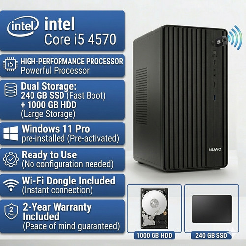 Desktop computer intel - pc, i5