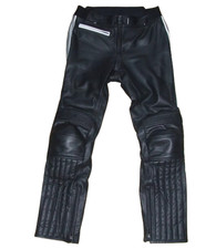 HEIN GERICKE  Black Leather Motorcycle Trousers Ladies EU42 Size 14