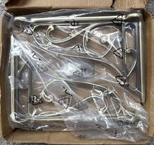 Ornate High/Low Level Cistern Brackets Pair - Antique Brass Colour - NEW 