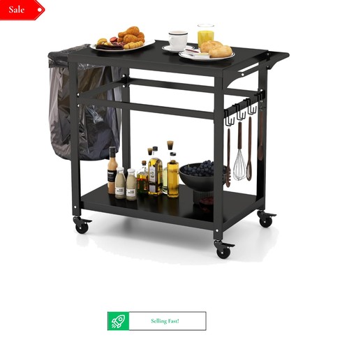 Outdoor grill cart with - outdoor,