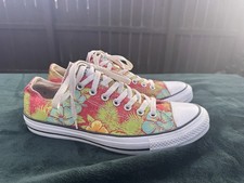 Converse Chuck Taylor All Star Low Top Trainers, Size 9, Hawaiian Print