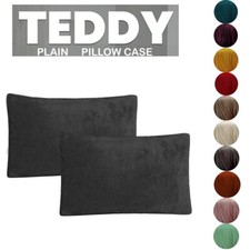 Teddy Fleece Sherpa Pair of Housewife Pillowcase Cover Only 50 x 75CM Soft
