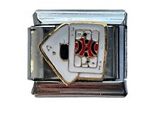 SILVER ITALIAN CHARM PLAYING CARDS LINK  fits all design 9mm bracelet O6