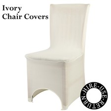 HIRE Ivory Chair Covers Spandex Slipcover for Wedding Decoration ~Use & Return~